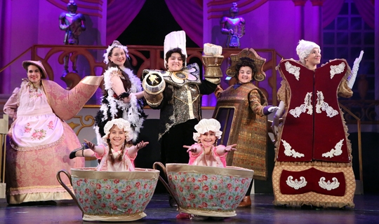 Actors wearing Beauty and the Best Jr costumes