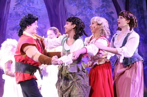 Actors in Beauty and the Beast Jr costumes