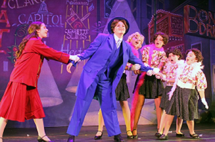 Actors in Guys & Dolls costumes