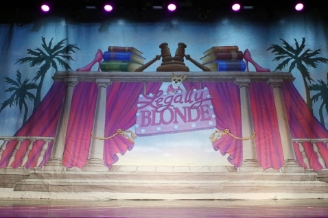 Backdrop from Legally Blonde Jr.