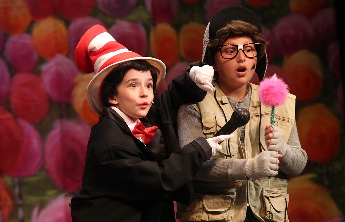 Actors in costumes from Seussical Jr