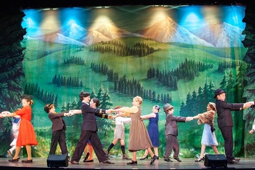 Actors in costumes from The Sound of Music