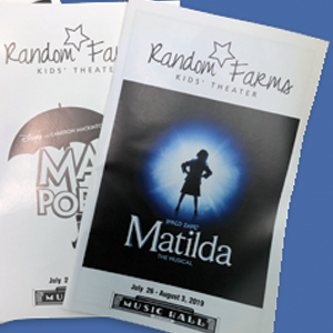 The covers of playbills