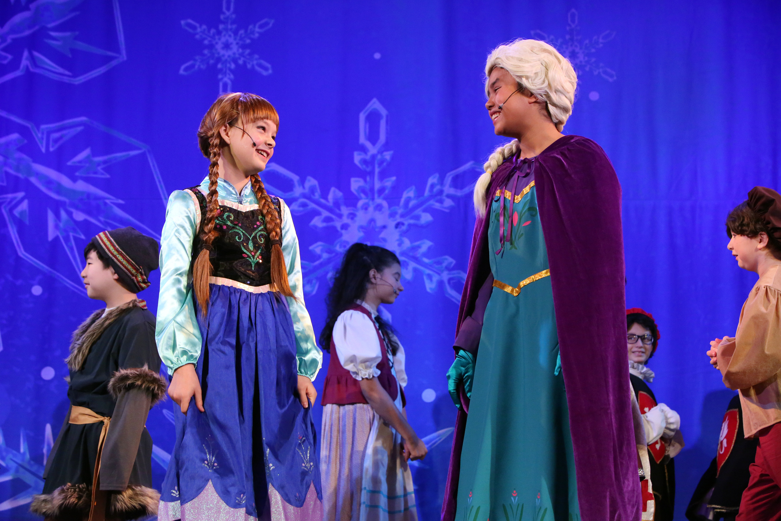 Cast members of Frozen Jr.